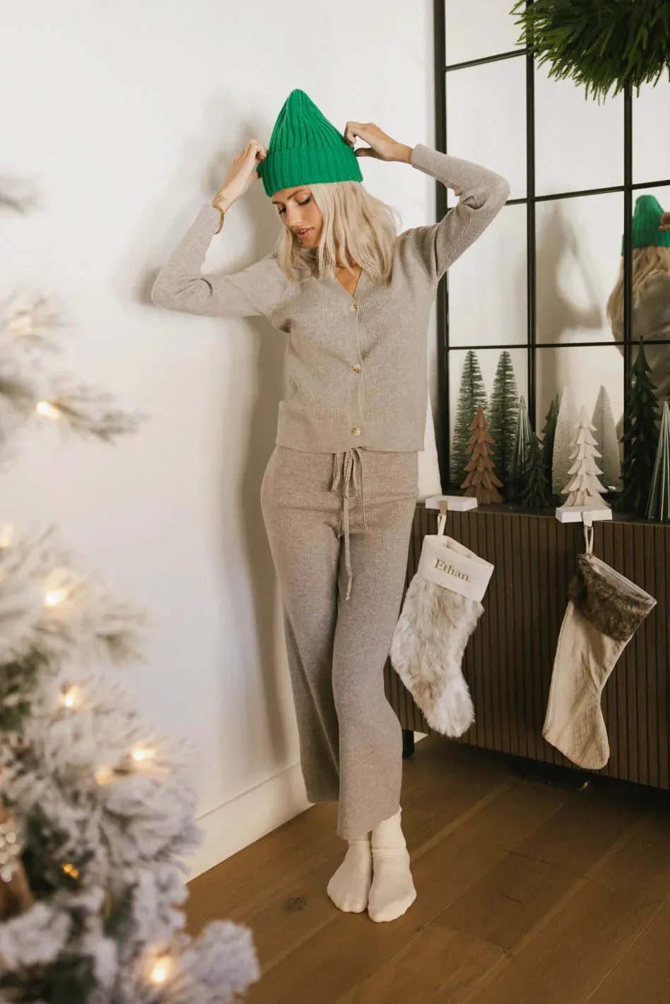 Evelise Ribbed Pants in Grey - FINAL SALE sold by bohme