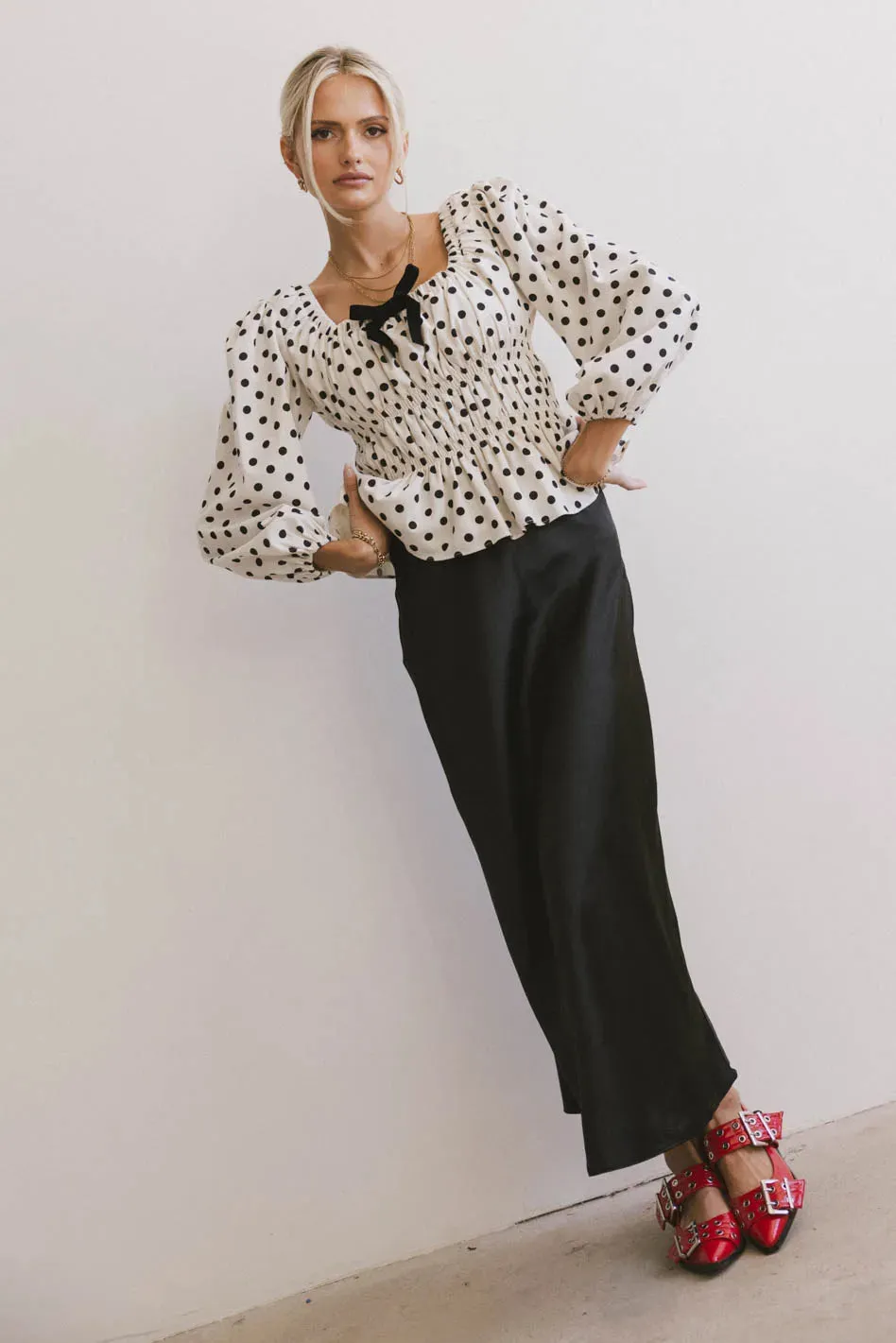 The Velveteen Bow Blouse - FINAL SALE sold by bohme