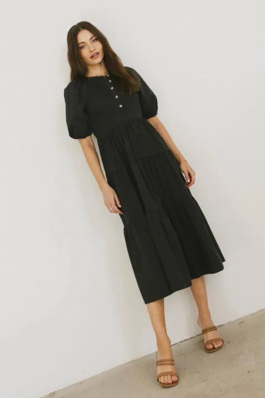 Leandra Maxi Dress in Navy sold by bohme