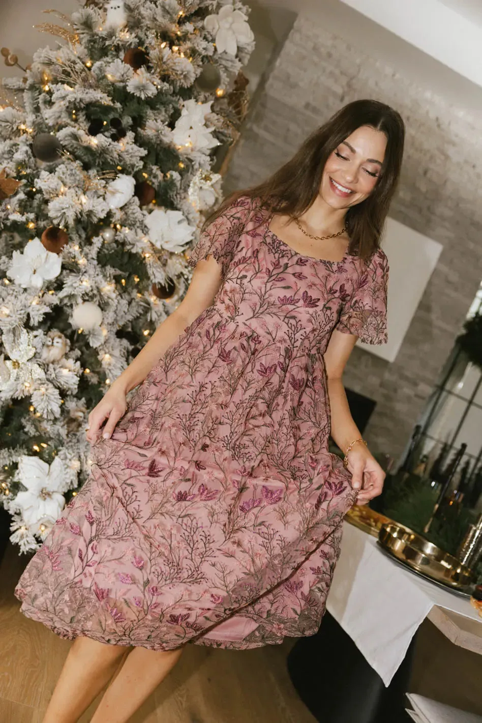 Elowyn Floral Midi Dress - FINAL SALE sold by bohme