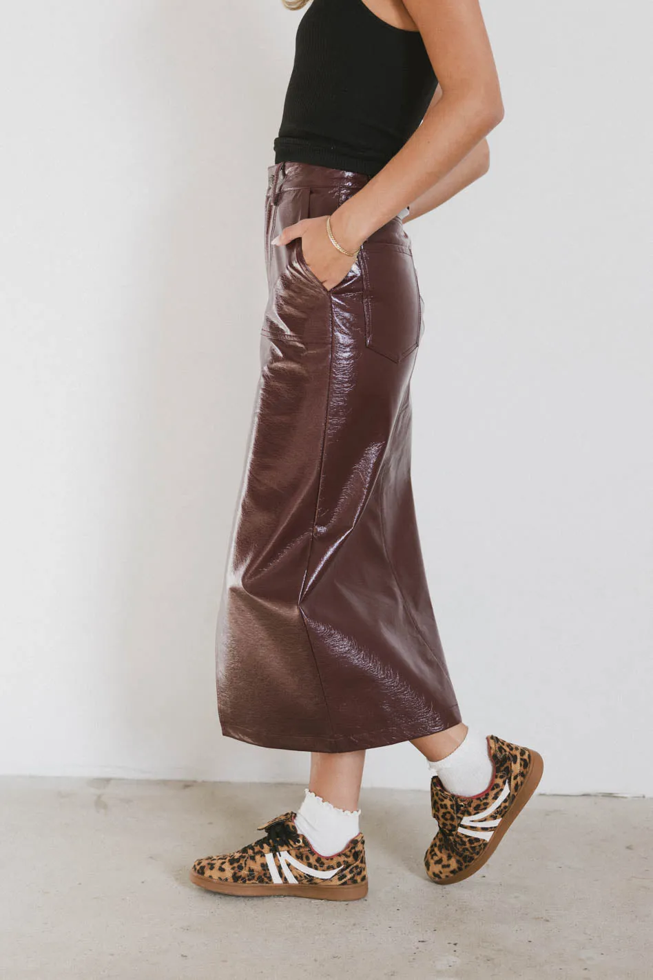 Candice Vegan Leather Skirt - FINAL SALE sold by bohme product image thumbnail 4