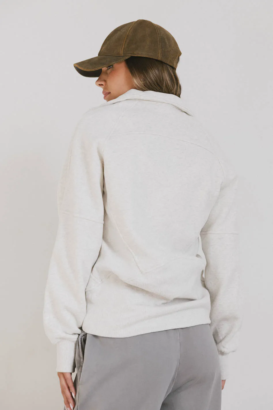 Krista Half Zip in Bone - FINAL SALE sold by bohme product image thumbnail 5