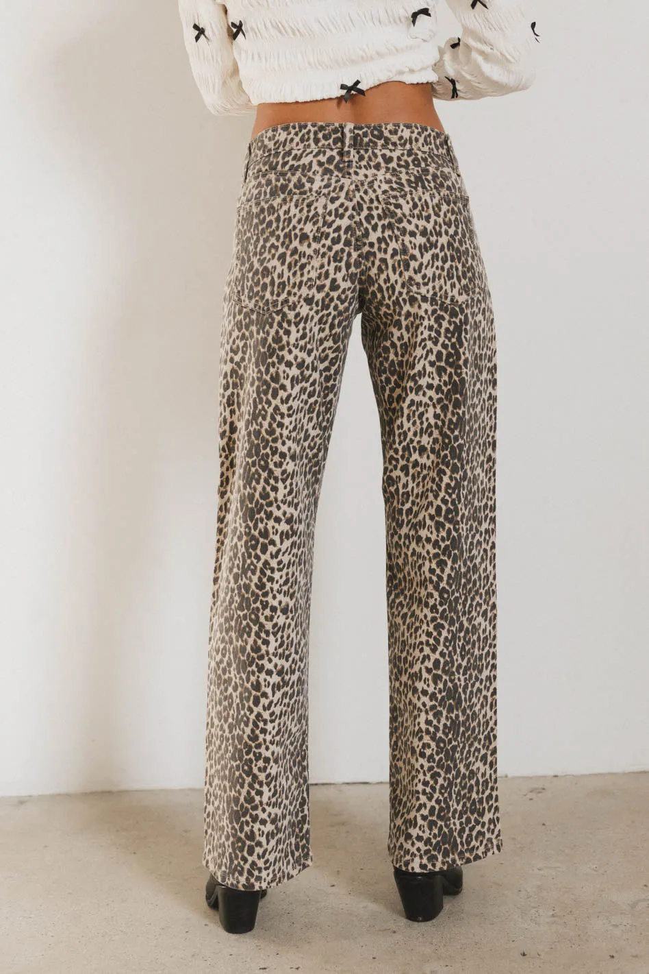 Marshall Straight Leg Jeans in Leopard sold by bohme product image thumbnail 4