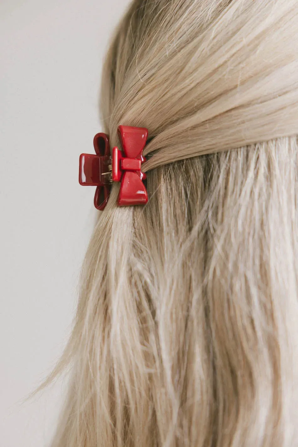 Mini Bow Claw Clip in Red sold by bohme product image thumbnail 2