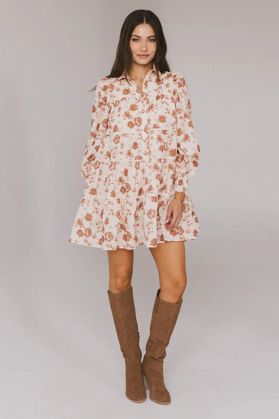 Parlor Floral Embroidered Mini Dress - FINAL SALE sold by bohme