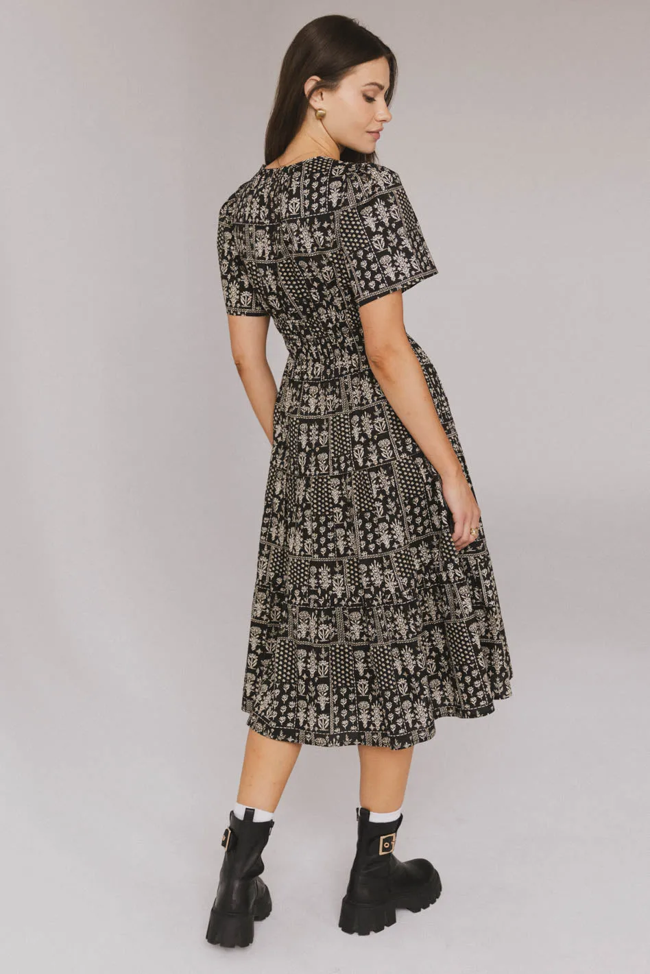 Sandra Smocked Waist Midi Dress - FINAL SALE sold by bohme product image thumbnail 2