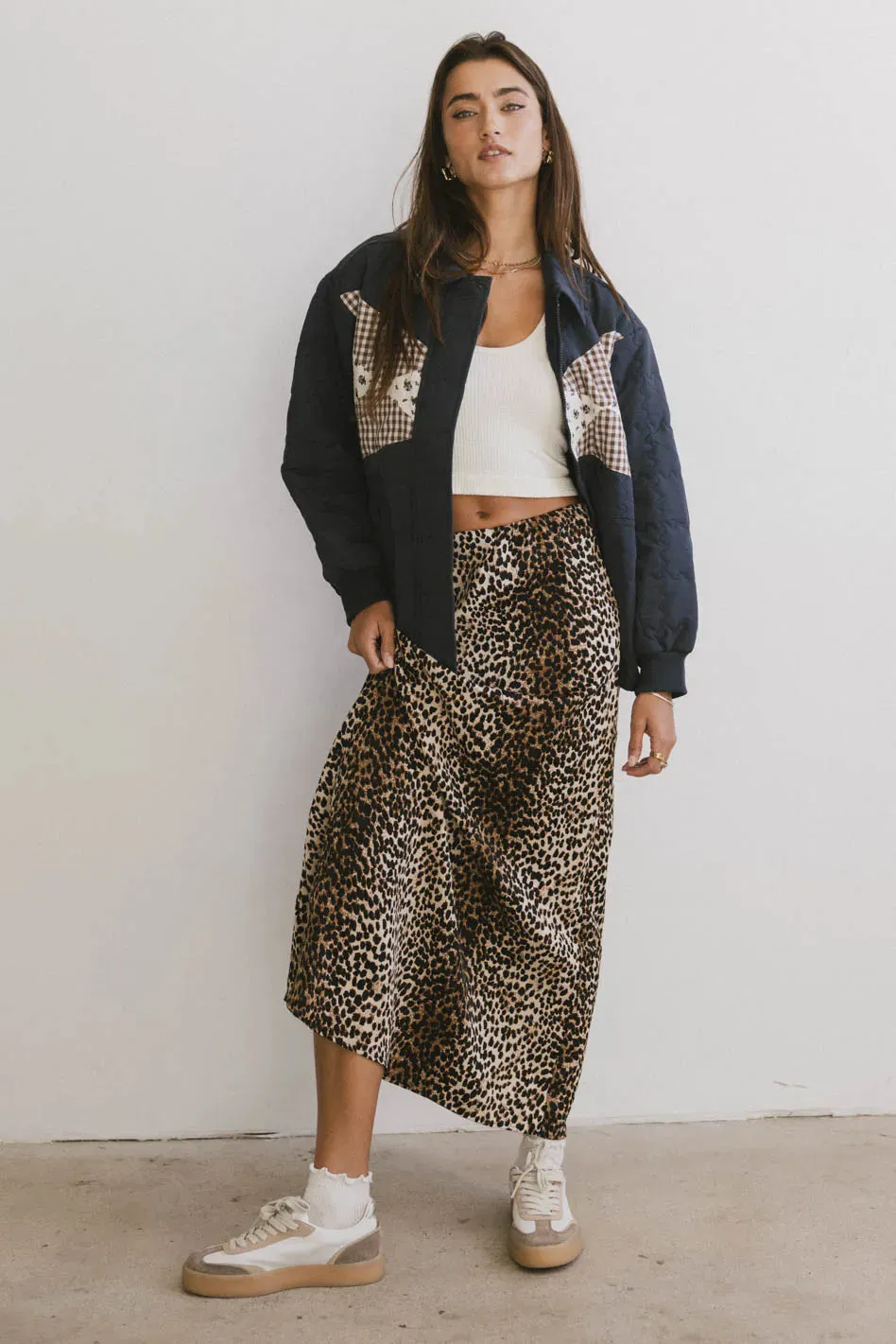 Karlie Quilted Jacket in Navy sold by bohme product image thumbnail 3