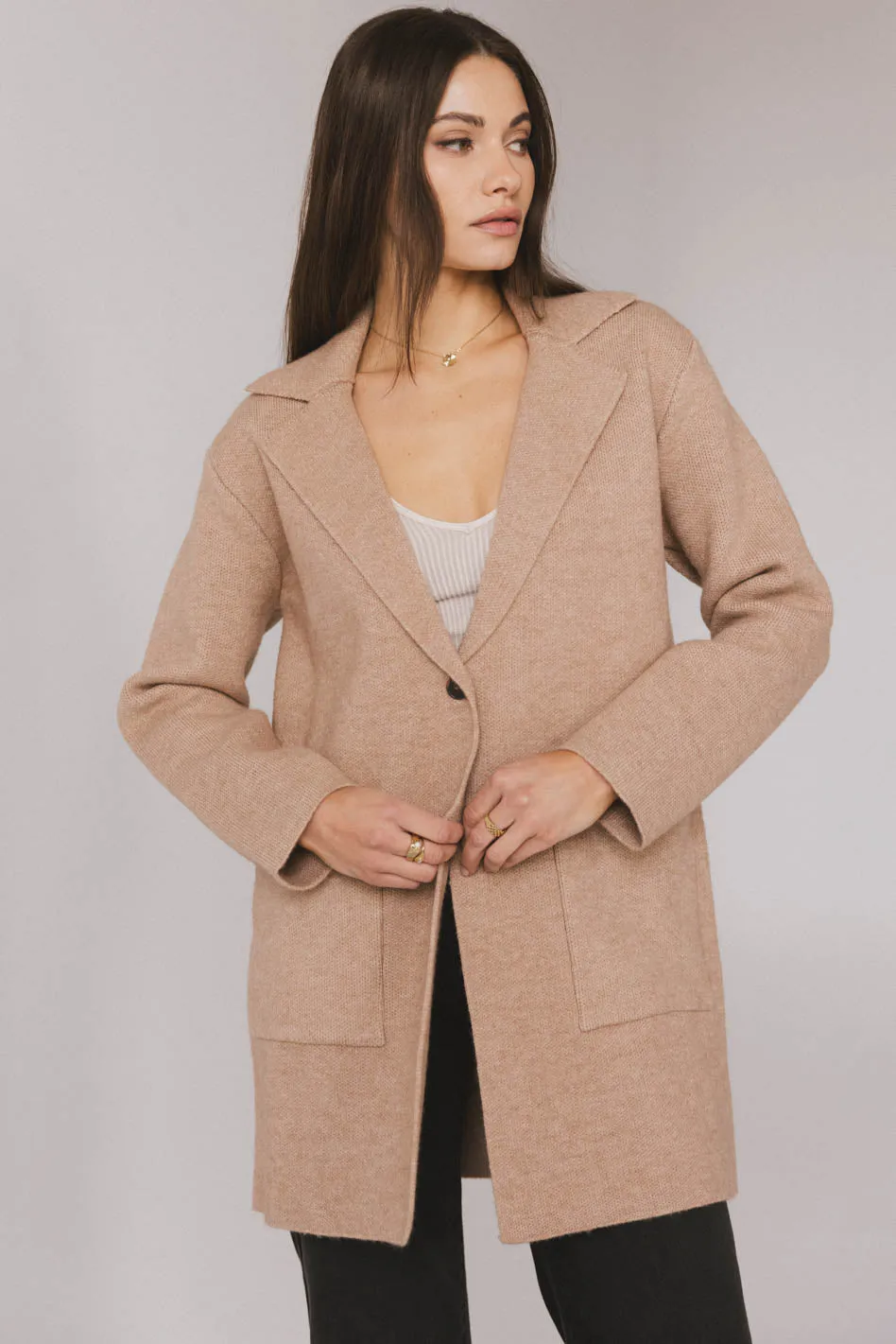 Micha Knitted Cardigan in Mocha - FINAL SALE sold by bohme