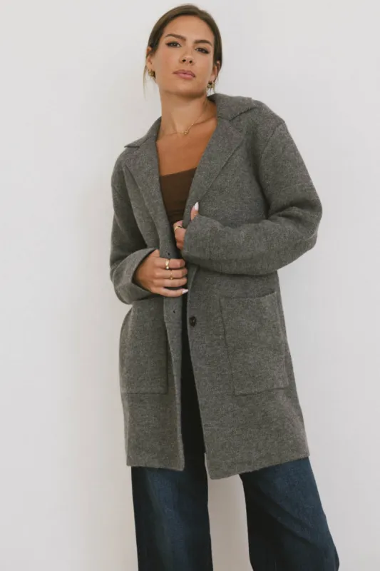 Micha Knitted Cardigan in Charcoal - FINAL SALE sold by bohme