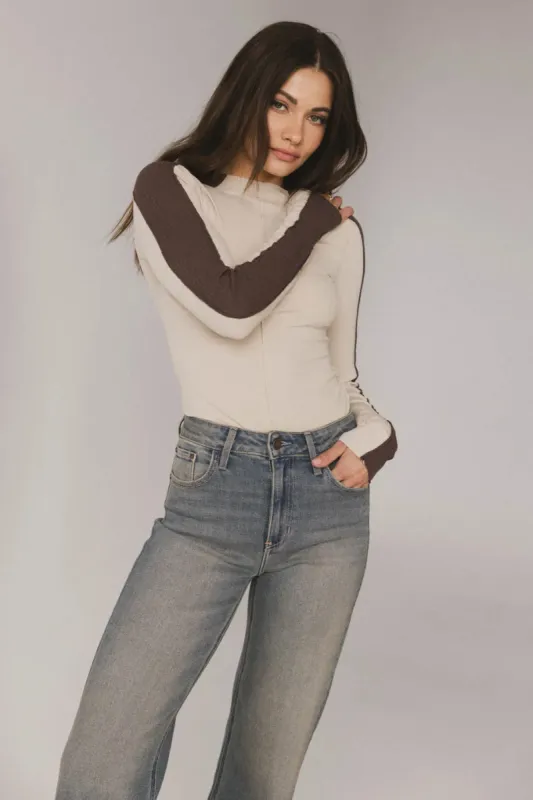 Cleo Ribbed Top in Bone - FINAL SALE sold by bohme
