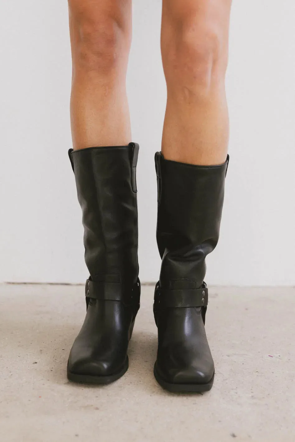 Steve Madden Ruskin Boots in Black Leather sold by bohme product image thumbnail 2