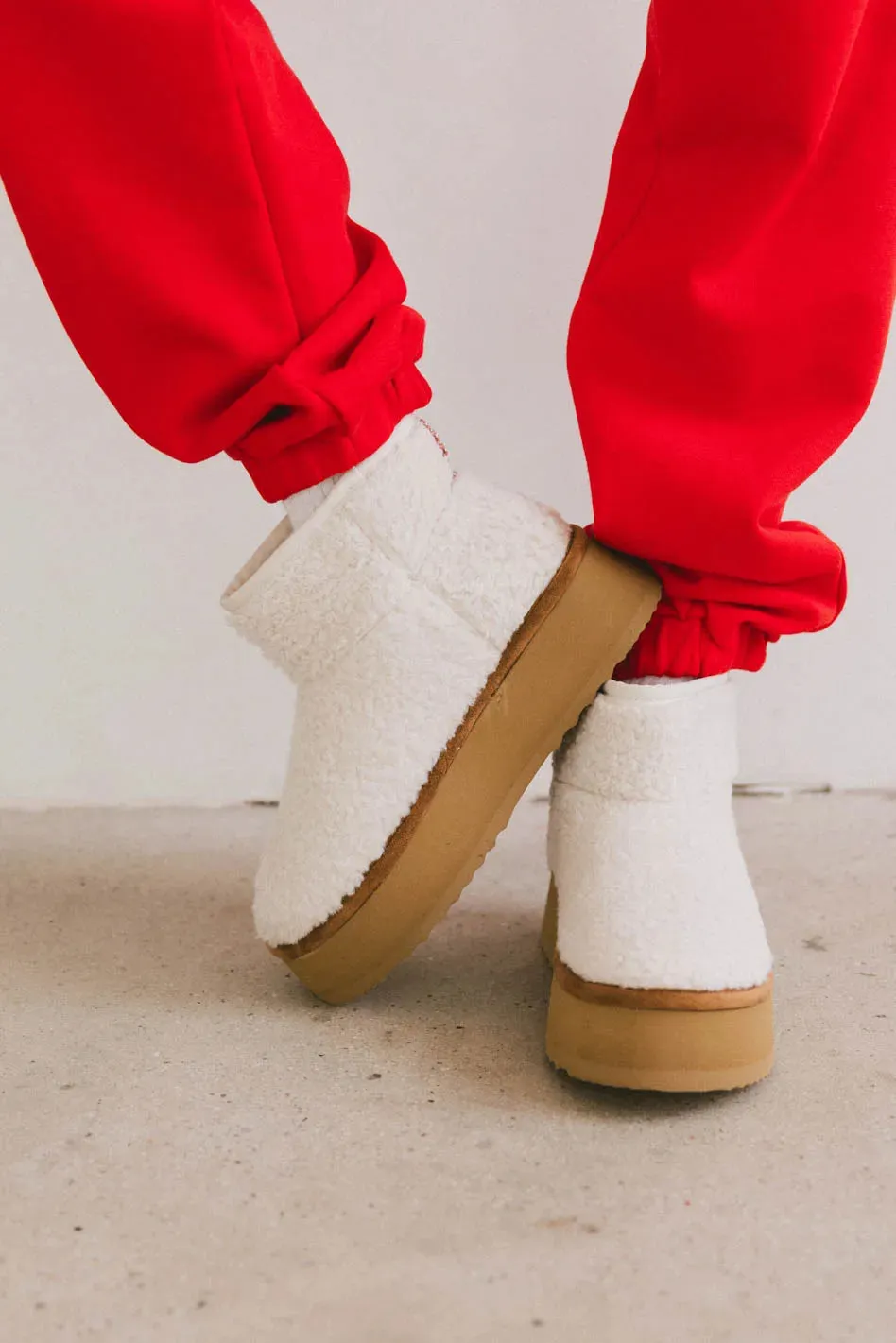 Steve Madden Crue Fleece Platforms sold by bohme