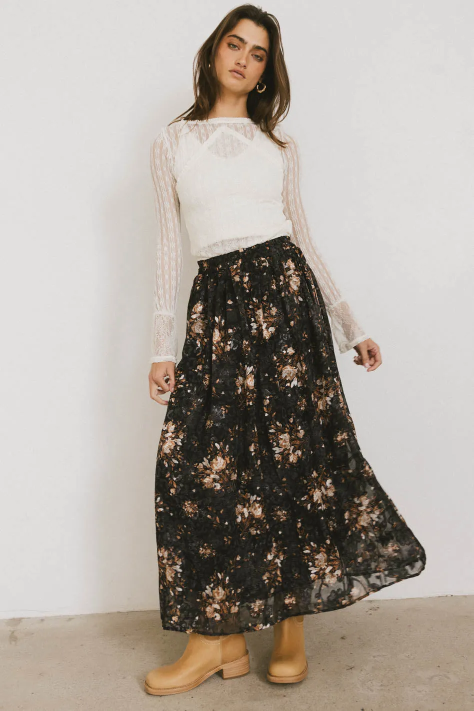 Llara Floral Maxi Skirt - FINAL SALE sold by bohme product image thumbnail 3