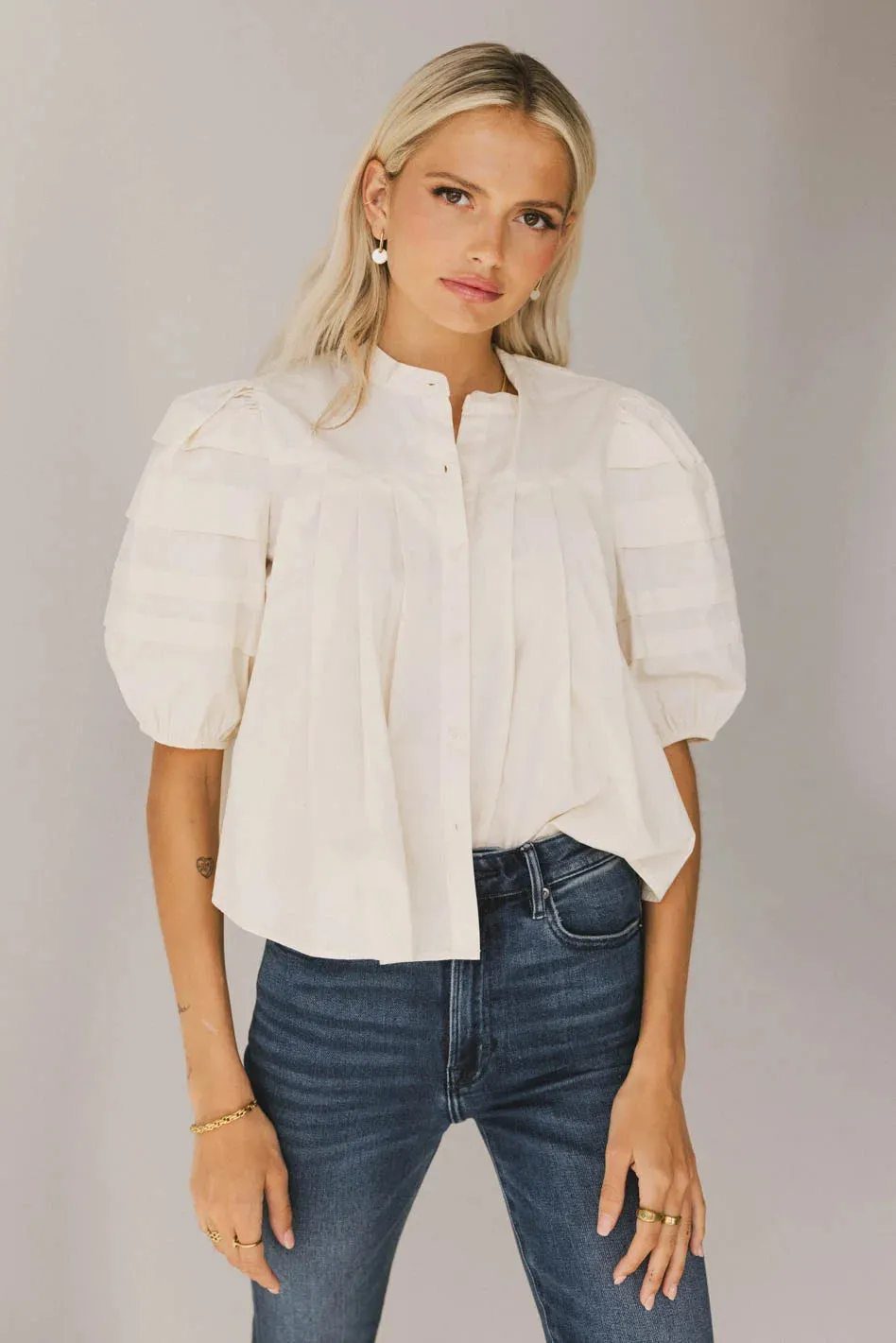 Ronan Pleated Blouse - FINAL SALE sold by bohme product image thumbnail 4