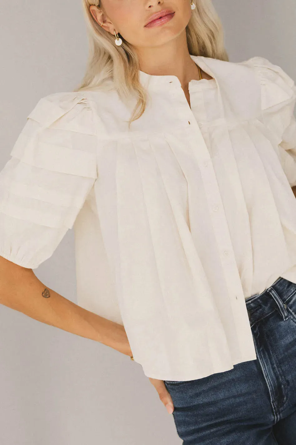 Ronan Pleated Blouse - FINAL SALE sold by bohme