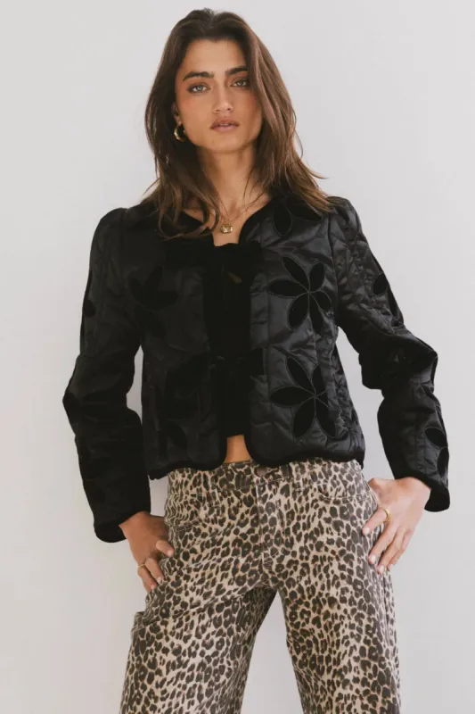Shelly Quilted Jacket in Black sold by bohme