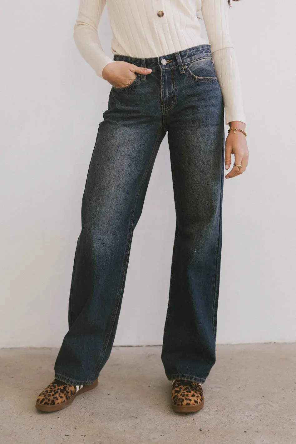 Marshall Straight Leg Jeans in Dark Wash sold by bohme product image thumbnail 4