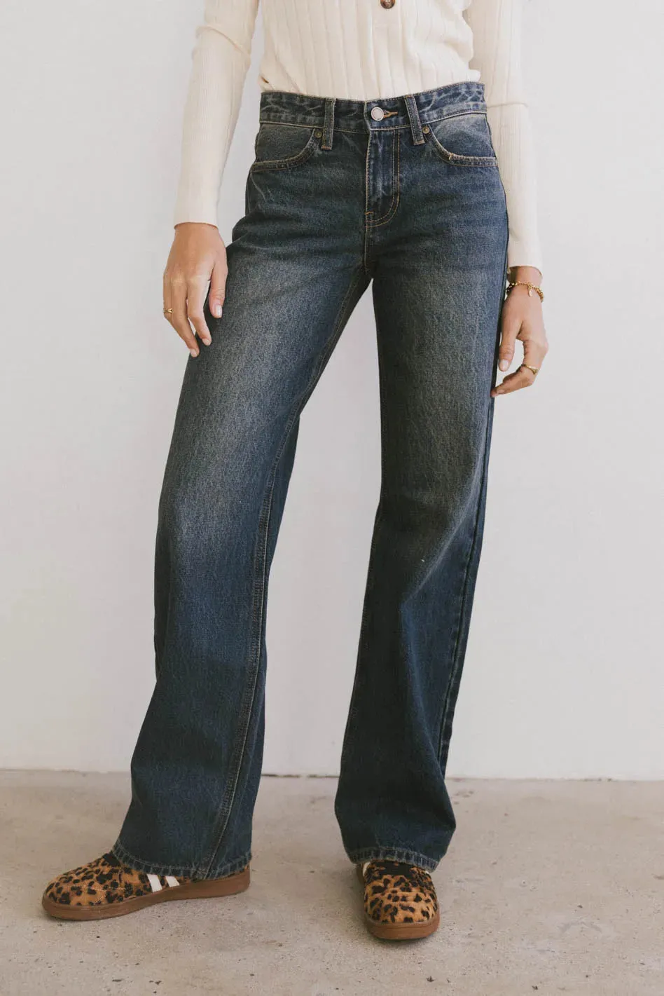 Marshall Straight Leg Jeans in Dark Wash sold by bohme
