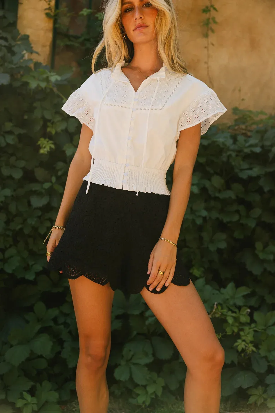 Morgan Eyelet Lace Blouse - FINAL SALE sold by bohme product image thumbnail 3