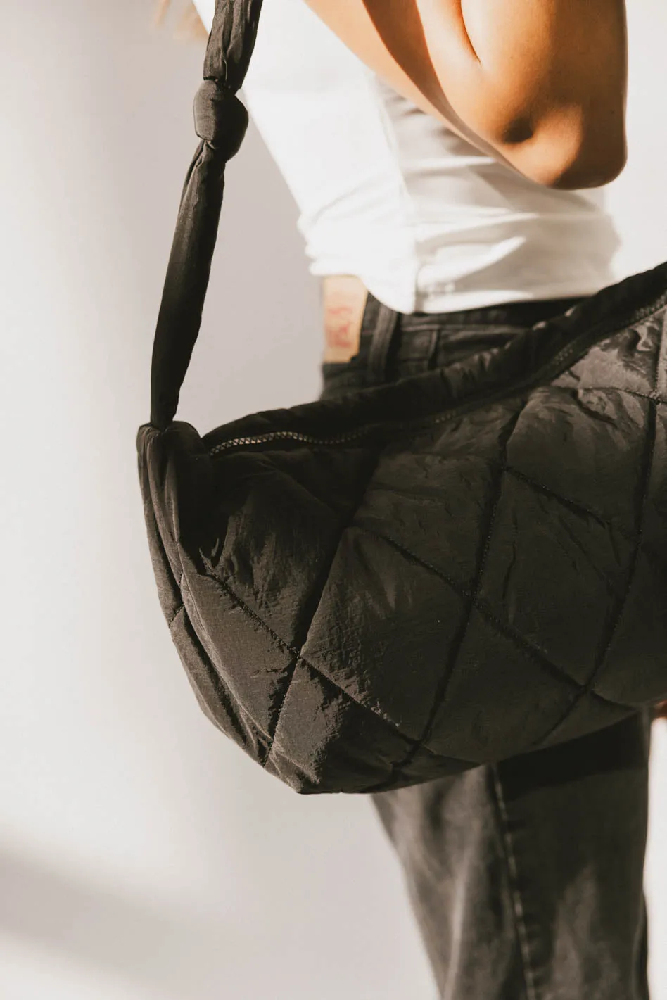 Whimsy Quilted Bag in Black sold by bohme product image thumbnail 4