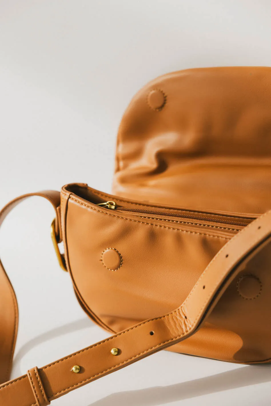 Rumble Vegan Leather Bag in Tan sold by bohme product image thumbnail 5