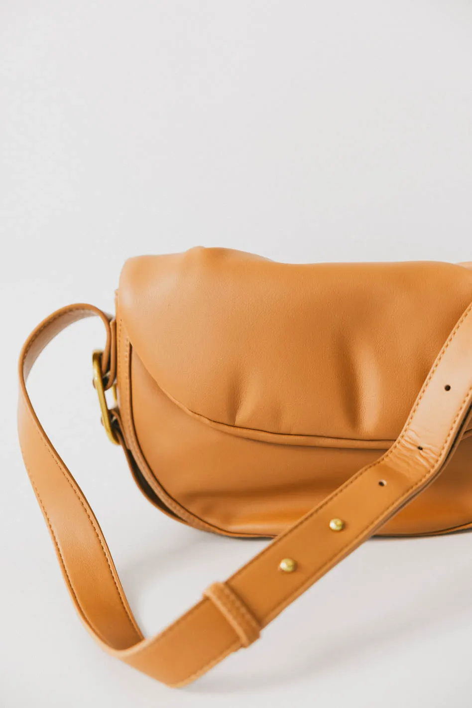 Rumble Vegan Leather Bag in Tan sold by bohme