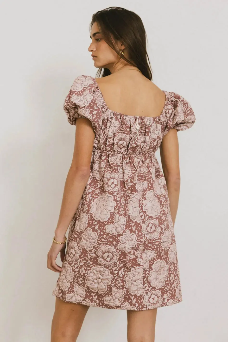Darcella Floral Mini Dress in Mauve - FINAL SALE sold by bohme product image thumbnail 2