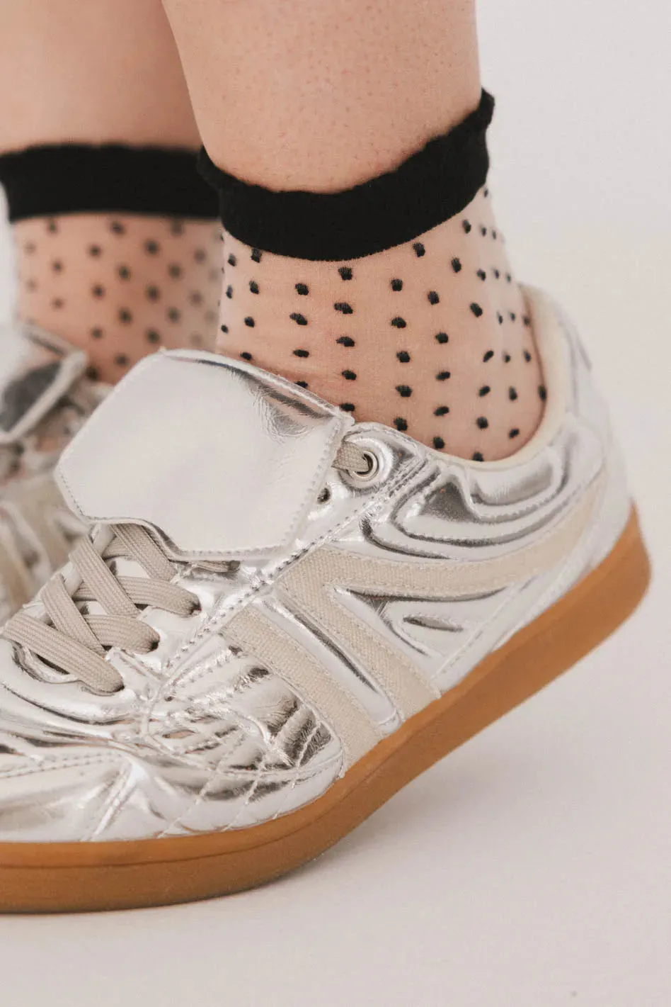 Sheer Speckled Socks in Black sold by bohme product image thumbnail 2