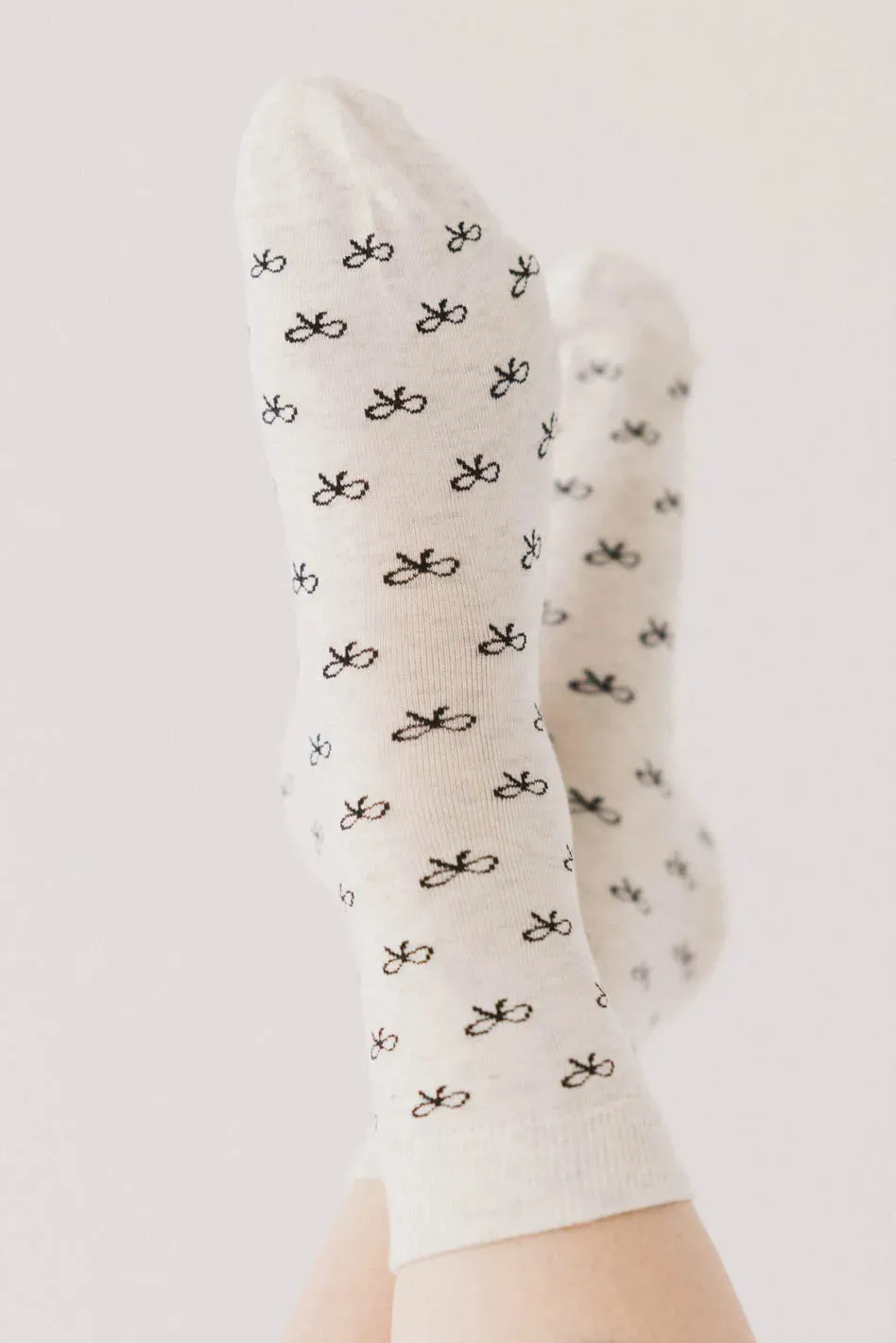 Bow Socks in White sold by bohme product image thumbnail 2