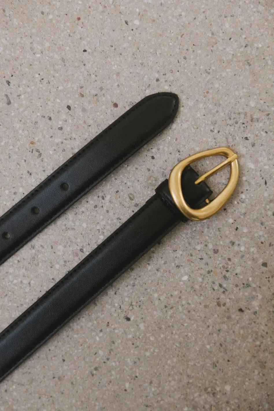 Delia Brushed Gold Belt sold by bohme