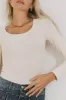 Audrey Ribbed Top in Cream - FINAL SALE sold by bohme
