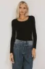 Audrey Ribbed Top in Black sold by bohme