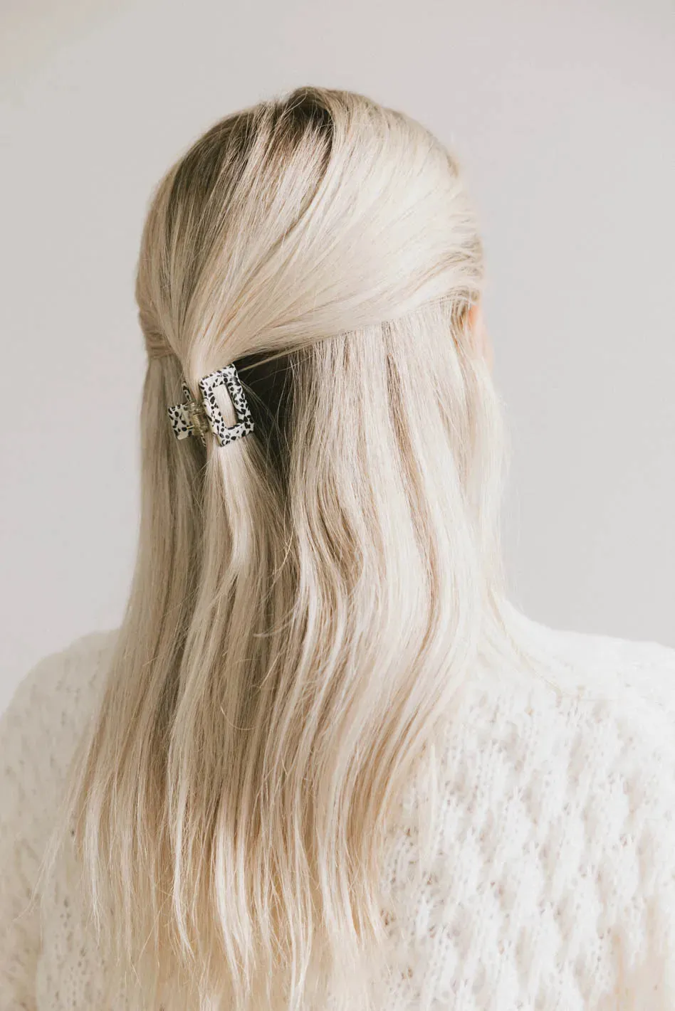 Mini Cutout Claw Clip in Snow Leopard sold by bohme product image thumbnail 2