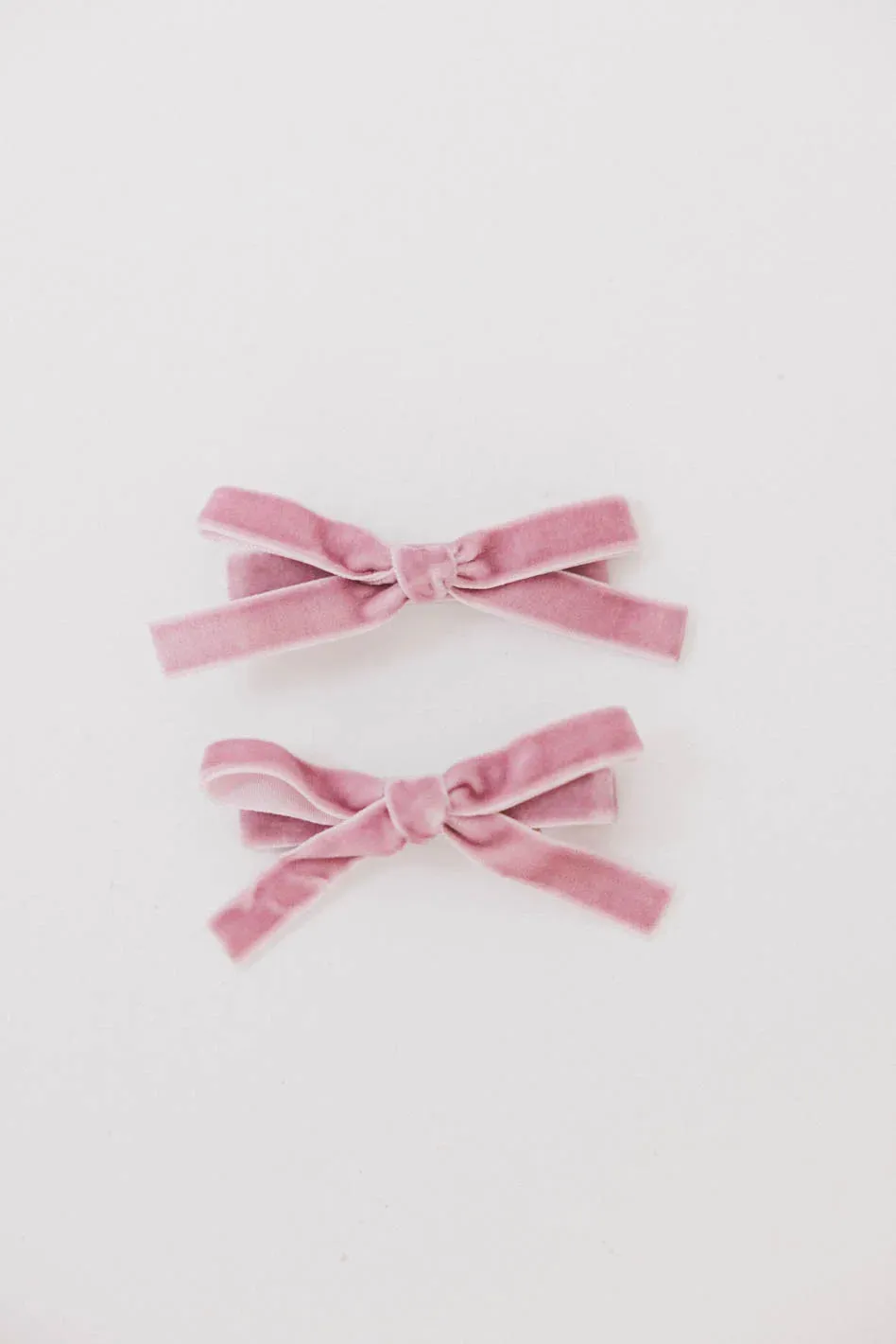 Mini Velvet Bow Clip in Pink sold by bohme product image thumbnail 2