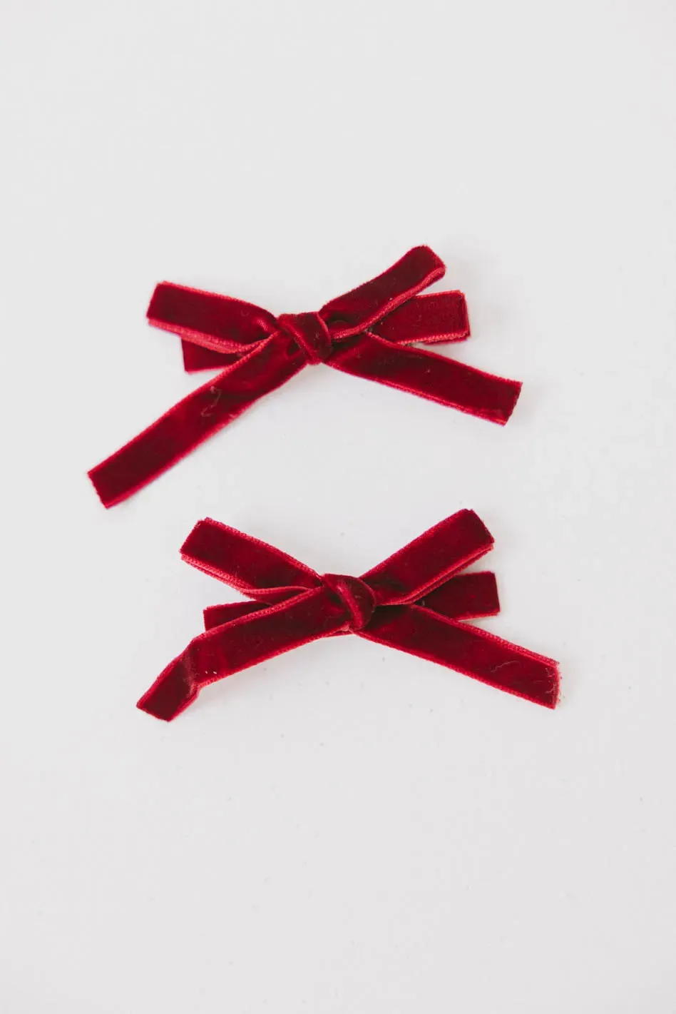 Mini Velvet Bow Clip in Wine - FINAL SALE sold by bohme