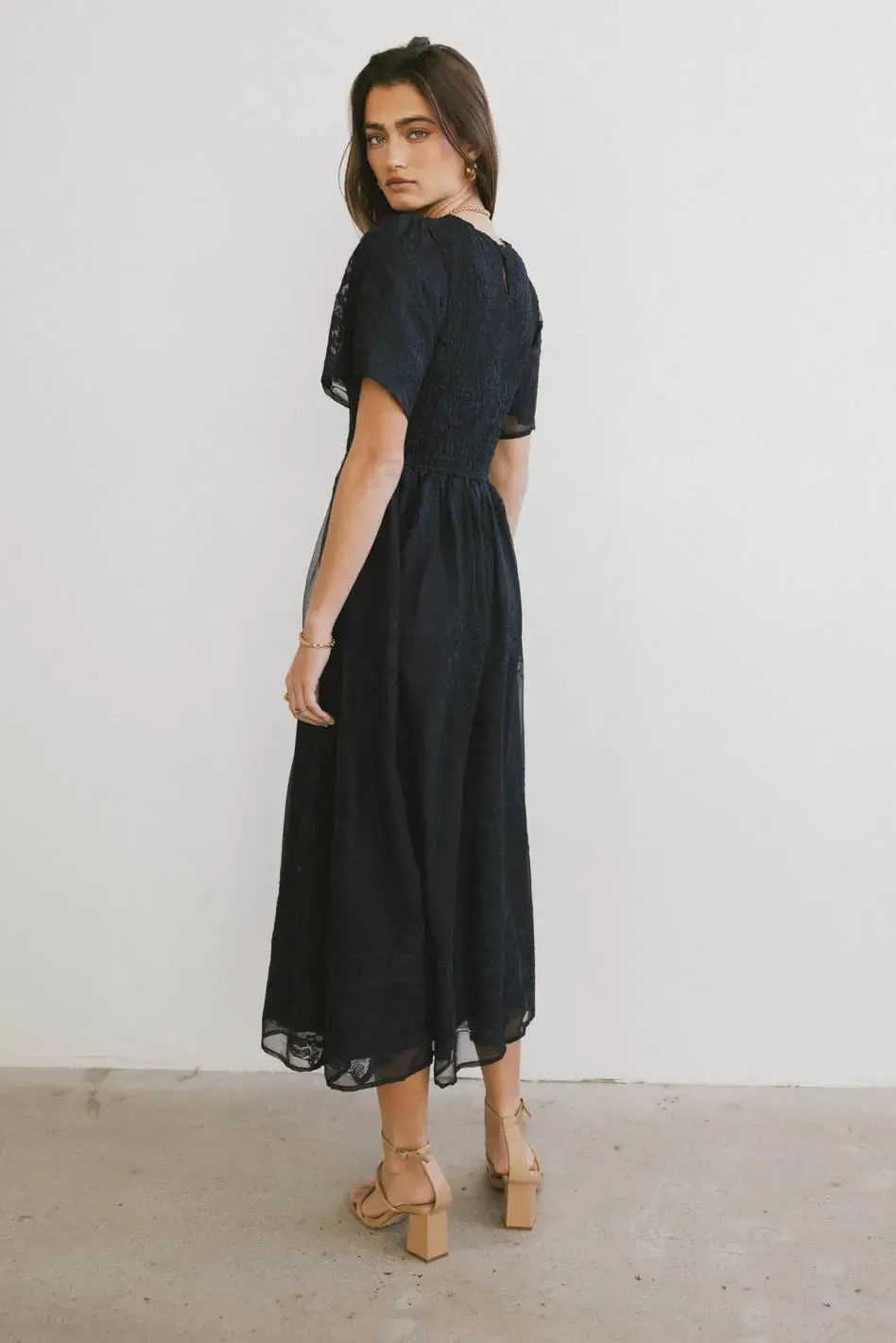 Alora Embroidered Dress in Navy - FINAL SALE sold by bohme product image thumbnail 5
