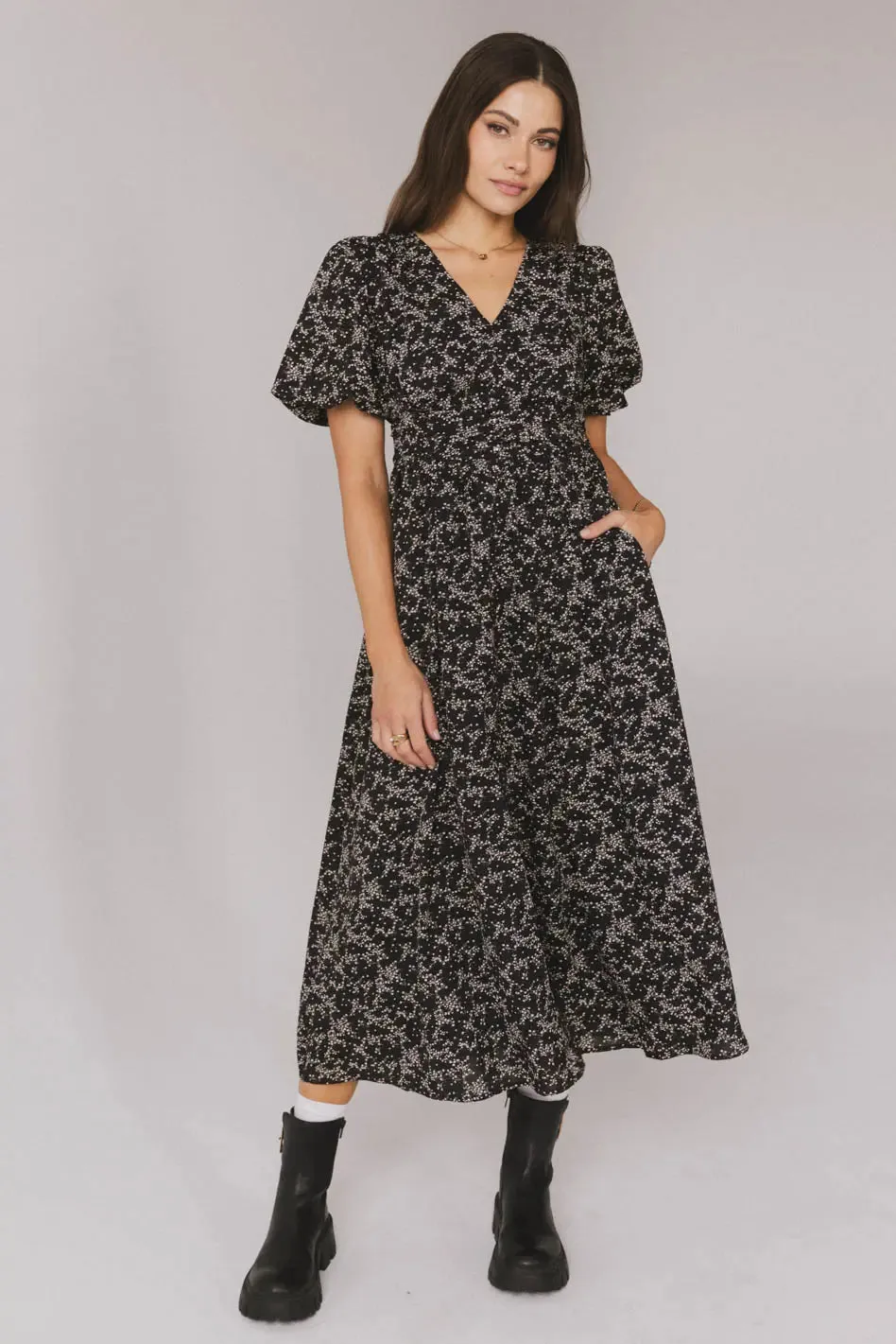 Elladine Floral Midi Dress - FINAL SALE sold by bohme