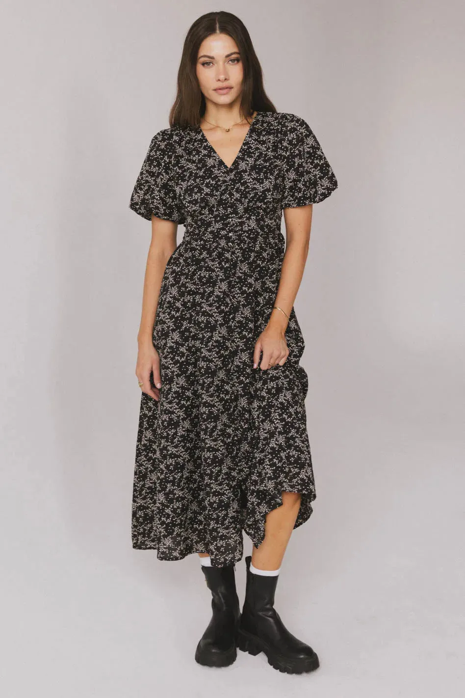 Elladine Floral Midi Dress - FINAL SALE sold by bohme product image thumbnail 5