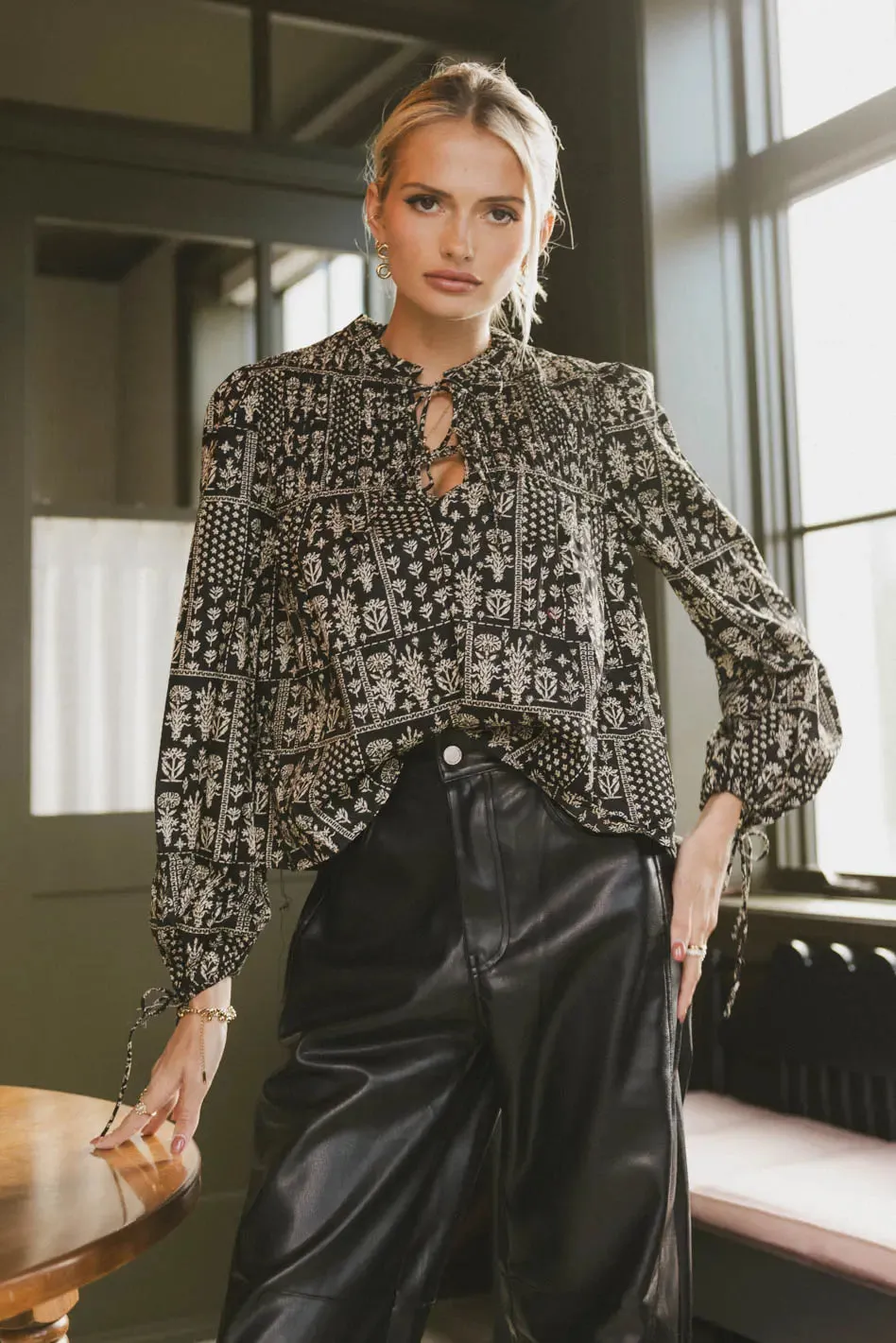 Isolde Printed Blouse - FINAL SALE sold by bohme