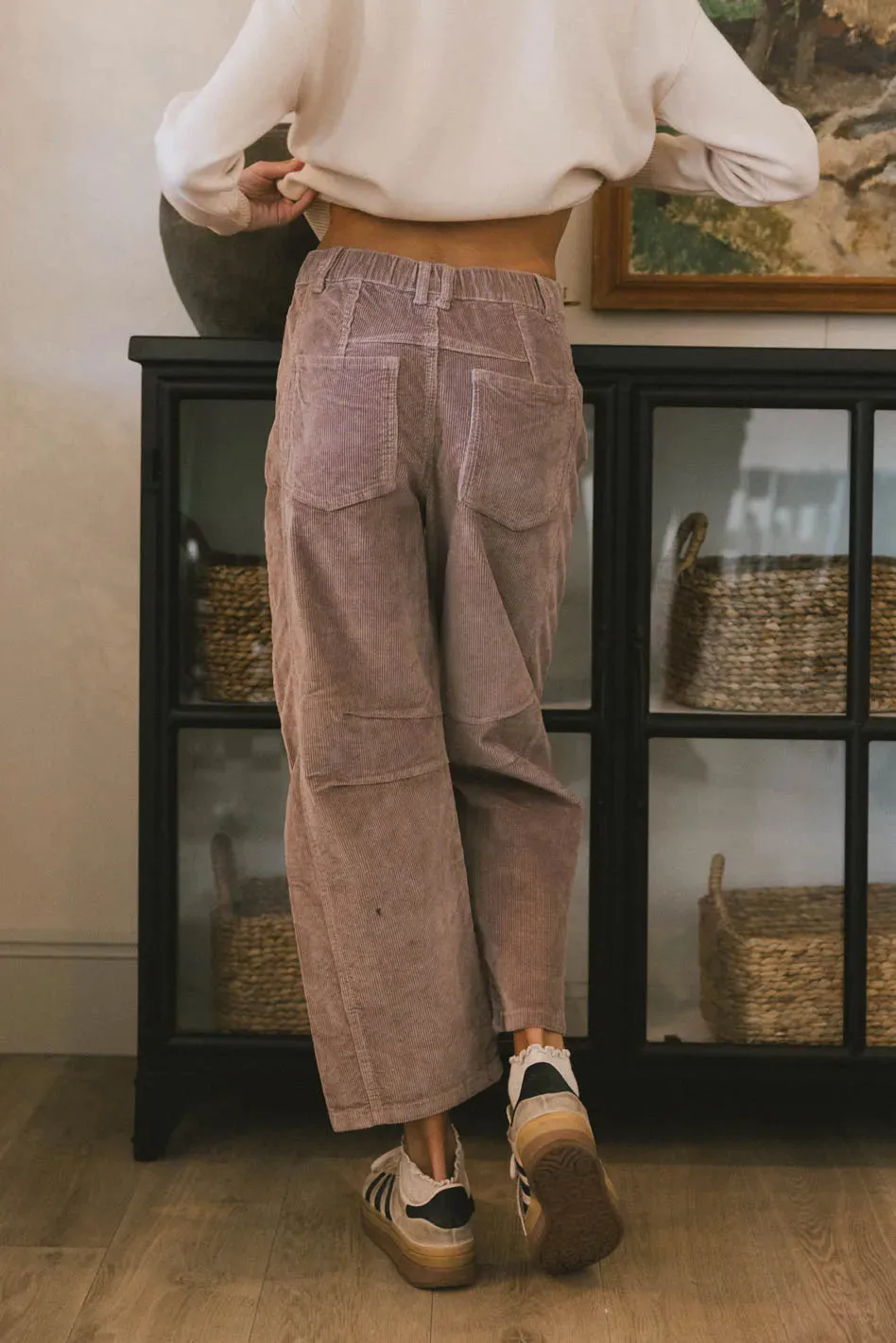 Lisette Barrel Jean in Mauve Courduroy - FINAL SALE sold by bohme product image thumbnail 4