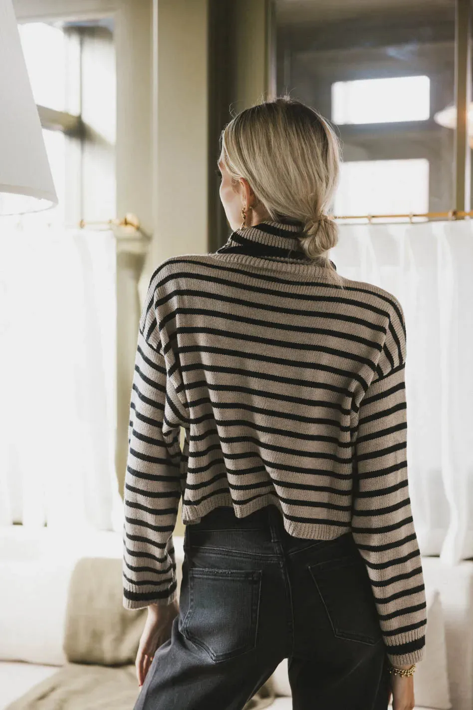 Miya Striped Turtleneck Sweater - FINAL SALE sold by bohme product image thumbnail 4