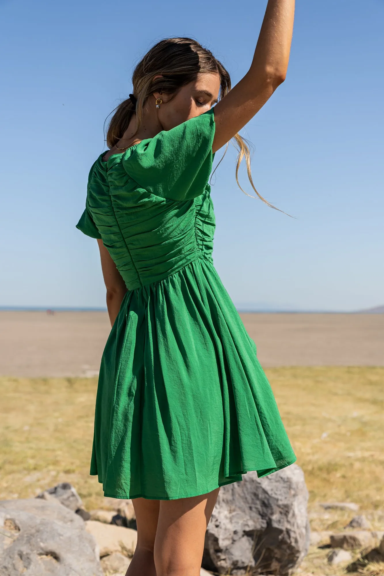 Yani Mini Dress in Green - FINAL SALE sold by bohme product image thumbnail 5
