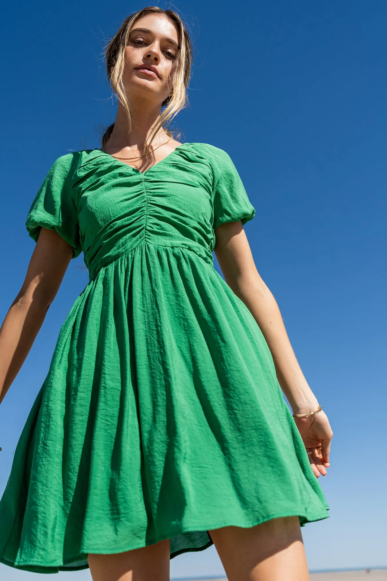 Yani Mini Dress in Green - FINAL SALE sold by bohme product image thumbnail 4