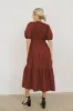 Leandra Midi Dress in Burgundy - FINAL SALE sold by bohme
