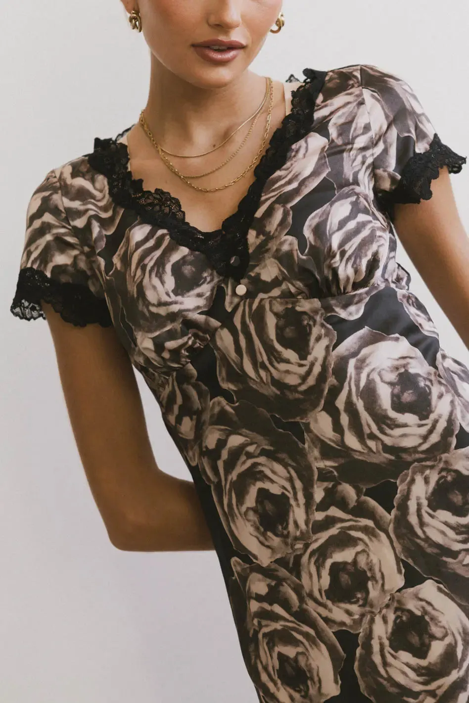 Beatriz Lace Trim Midi Dress - FINAL SALE sold by bohme product image thumbnail 5