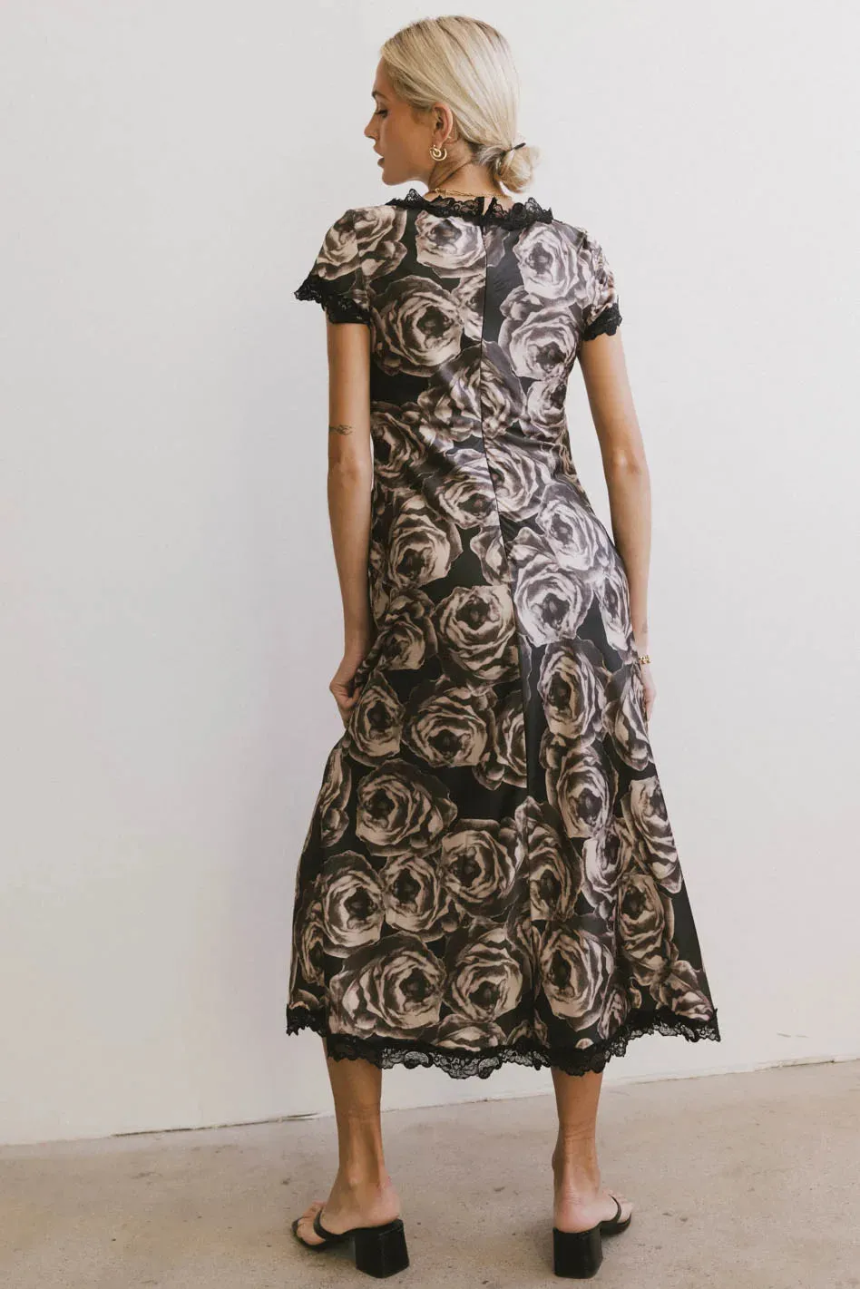 Beatriz Lace Trim Midi Dress - FINAL SALE sold by bohme product image thumbnail 4