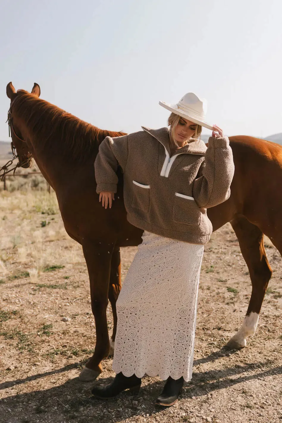 Nora Fleece Pullover in Brown - FINAL SALE sold by bohme product image thumbnail 2