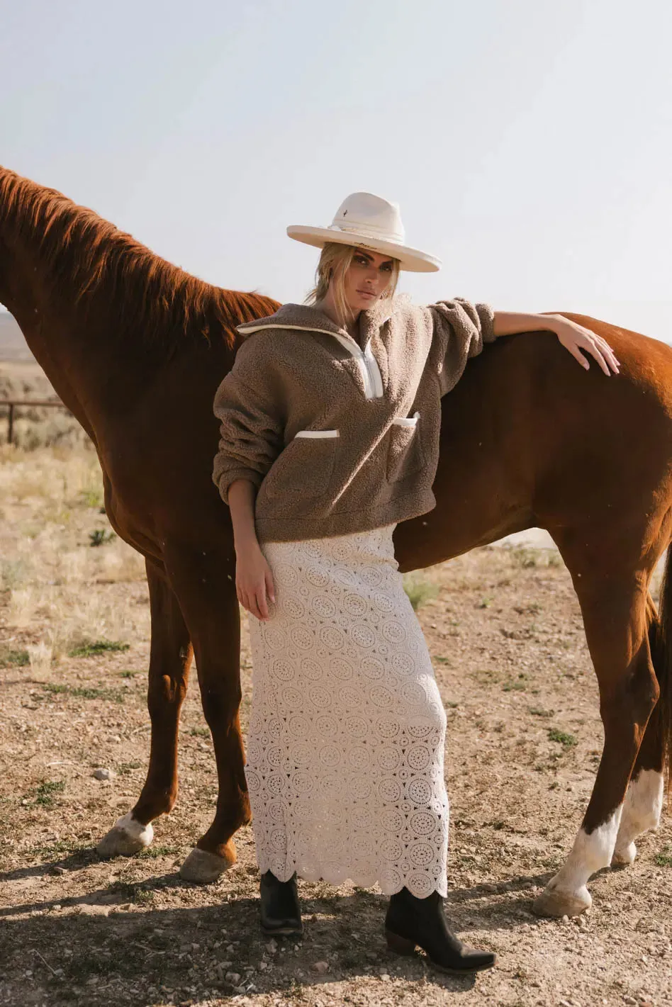 Nora Fleece Pullover in Brown - FINAL SALE sold by bohme product image thumbnail 3