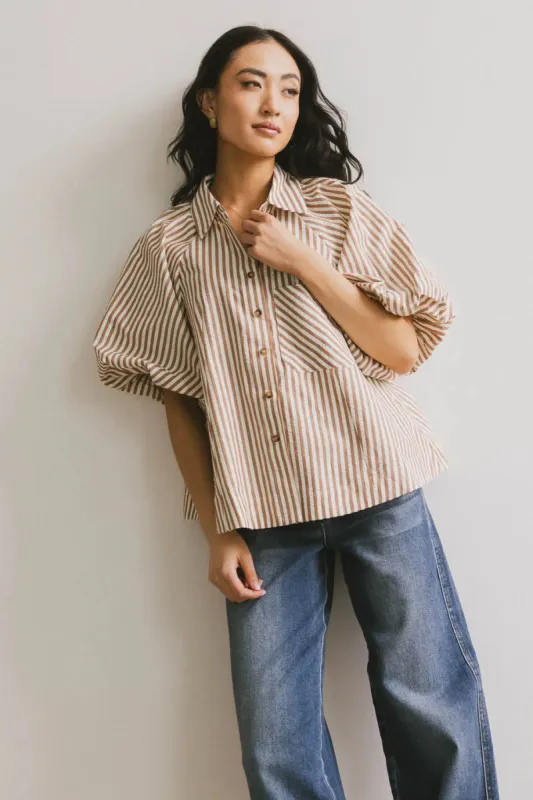 Callum Button Up in Mocha - FINAL SALE sold by bohme