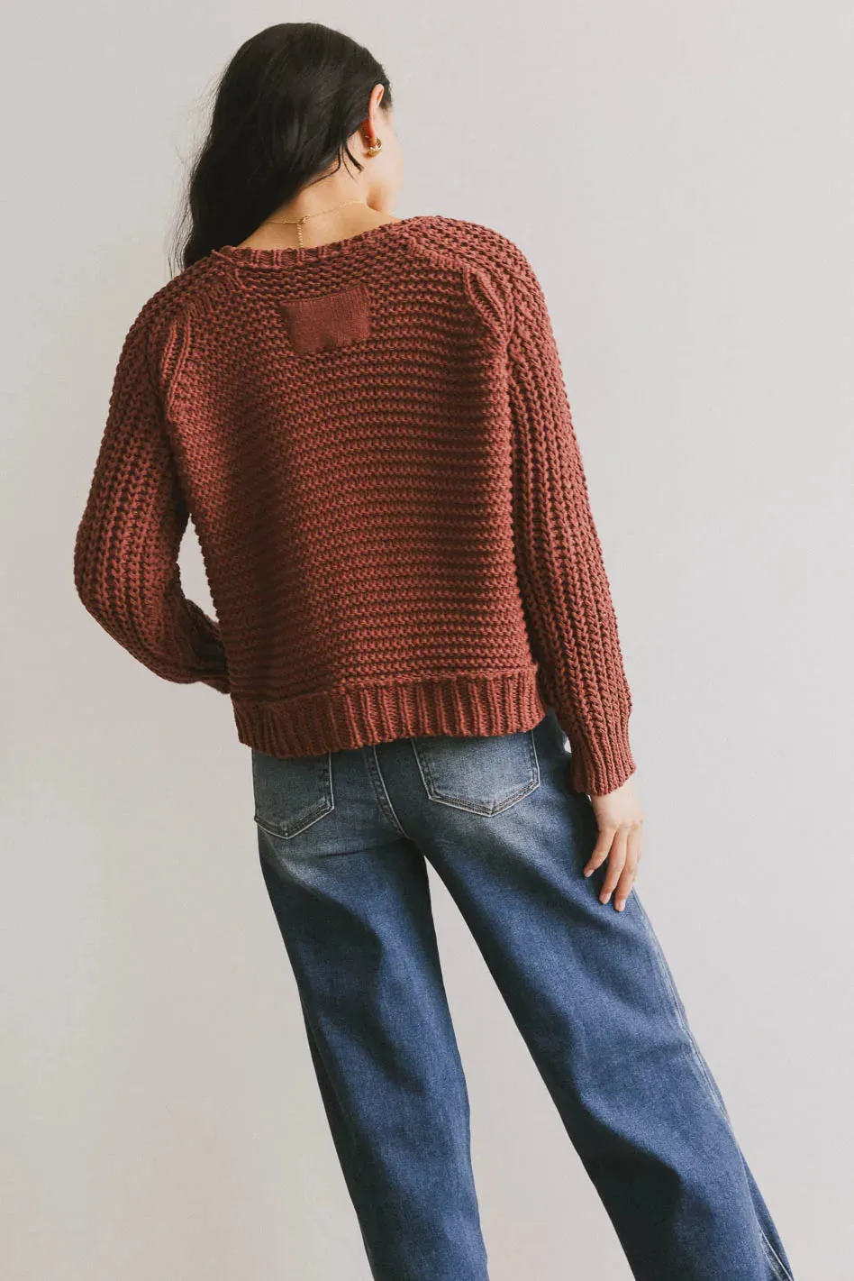 Juniper Textured Sweater in Berry - FINAL SALE sold by bohme product image thumbnail 4